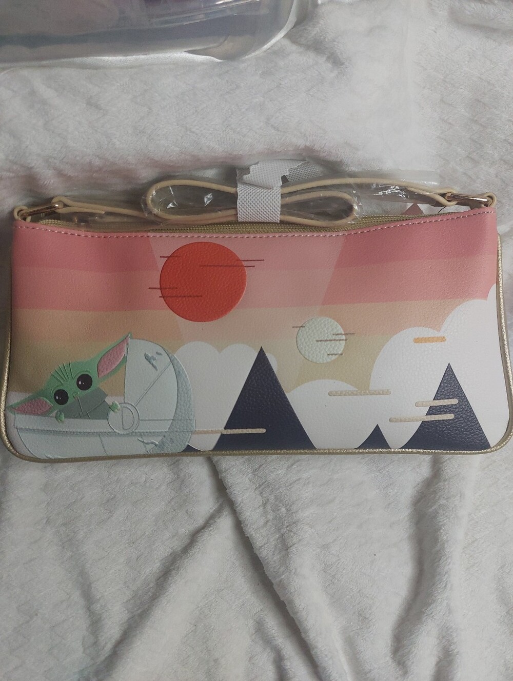 Star Wars x DANI Danielle Nicole Grogu Rays Baguette Bag Shoulder Gold Multi OS